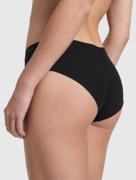 Бесшовные трусики хипхаггеры Victoria's Secret PINK с логотипом 1159858500 (Черный XL)