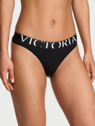 Трусики тонг Victoria's Secret с логотипом 1159859226 (Черный M)