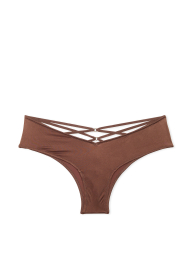 Женские гладкие трусики чики Victoria's Secret с ремешками 1159859676 (Коричневый S)