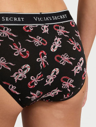 Женские трусики хипхаггеры Victoria's Secret с принтом 1159859758 (Черный XL)