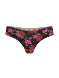 Бесшовные трусики тонг Victoria's Secret с принтом 1159859884 (Черный XS)