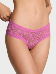 Кружевные бесшовные трусики чики Victoria's Secret 1159859930 (Розовый M)