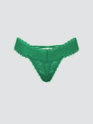 Кружевные трусики тонг Victoria's Secret 1159860135 (Зеленый M)