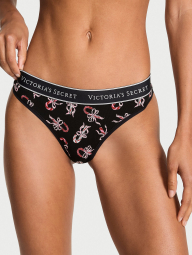 Жіночі трусики Тонг Victoria's Secret з логотипом 1159860381 (Чорний M)