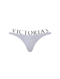 Трусики тонг Victoria's Secret з логотипом 1159860542 (Сірий XS)
