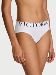 Трусики хипхаггеры Victoria's Secret с логотипом 1159860545 (Белый XS)