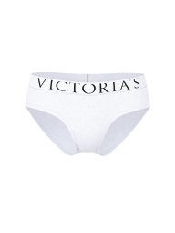 Трусики хипхаггеры Victoria's Secret с логотипом 1159860545 (Белый XS)