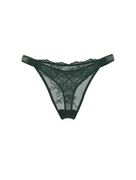 Кружевные трусики тонг Victoria's Secret со стразами 1159860669 (Зеленый L)