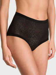 Брифи безшовні трусики Victoria's Secret з високою посадкою 1159860795 (Чорний M)