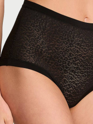 Брифи безшовні трусики Victoria's Secret з високою посадкою 1159860795 (Чорний M)