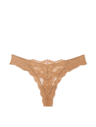 Мереживні трусики тонг Victoria's Secret 1159860798 (Коричневий L)