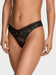 Мереживні трусики бразиліана Victoria's Secret 1159861089 (Чорний S)