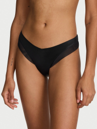 Жіночі гладкі трусики чики Victoria's Secret з сіточкою 1159861106 (Чорний S)