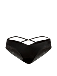 Жіночі гладкі трусики чики Victoria's Secret з сіточкою 1159861106 (Чорний S)