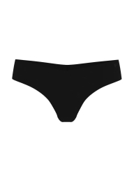 Бесшовные хлопковые трусики тонг Victoria's Secret 1159861152 (Черный XS)