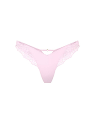 Гладкие трусики тонг Victoria's Secret с кружевом 1159861161 (Сиреневый L)