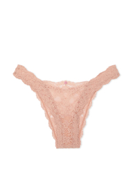 Кружевные трусики бразильяны Victoria's Secret 1159861347 (Бежевый M)