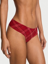 Жіночі безшовні трусики Тонг Victoria's Secret зі стразами 1159861874 (Червоний M)