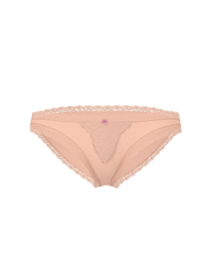 Женские трусики с кружевом Victoria's Secret бикини 1159861894 (Бежевый XL)