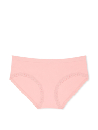 Жіночі трусики хіпхагери в рубчик Victoria's Secret PINK з мереживом 1159862065 (рожевий XL)