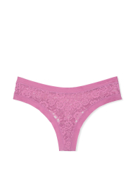 Мереживні безшовні трусики тонг Victoria's Secret 1159862106 (Рожевий S)