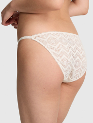 Кружевные трусики бикини Victoria's Secret Pink 1159862797 (Молочный M)