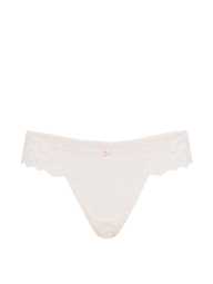 Кружевные трусики тонг Victoria's Secret Pink 1159862799 (Молочный M)