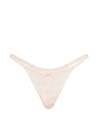 Кружевные трусики тонг Victoria's Secret Pink 1159862800 (Молочный M)