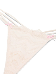 Кружевные трусики стринги Victoria's Secret PINK 1159862803 (Молочный M)