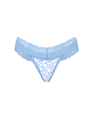 Женские трусики тонг Victoria's Secret Pink с принтом 1159863027 (Голубой L)
