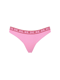 Женские трусики тонг Victoria's Secret Pink с орнаментом 1159863030 (Розовый S)
