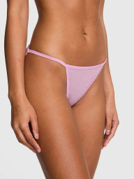 Женские трусики бикини Victoria's Secret Pink с блеском 1159863154 (Сиреневый S)