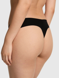 Бесшовные трусики тонг Victoria's Secret Pink 1159863609 (Черный S)