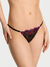 Мереживні трусики стрінги Victoria's Secret 1159863805 (Чорний M)