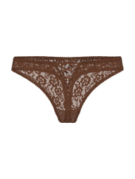 Кружевные трусики тонг Victoria's Secret 1159863828 (Коричневый XL)