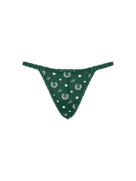 Трусики стринги Victoria's Secret Pink с принтом 1159864102 (Зеленый S)