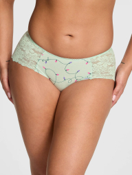 Трусики хіпхагери Victoria's Secret PINK з мереживом 1159864302 (Зелений S)