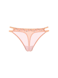 Сетчатые трусики тонг Victoria's Secret Pink с вышивкой 1159864437 (Оранжевый S)