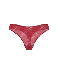 Жіночі напівпрозорі трусики тонг Victoria's Secret із шиммером 1159864920 (Червоний XL)
