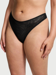 Трусики тонг Victoria's Secret со стразами 1159864932 (Черный XS)