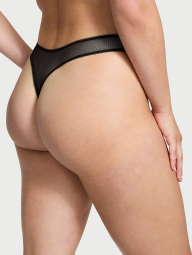 Трусики тонг Victoria's Secret со стразами 1159864932 (Черный XS)