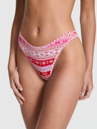 Трусики тонг Victoria's Secret Pink з принтом 1160008531 (Рожевий XS)