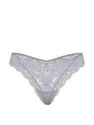 Мереживні трусики тонг Victoria's Secret 1160203441 (Сірий XS)