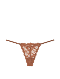 Мереживні трусики стрінги Victoria's Secret 1160205629 (Коричневий S)