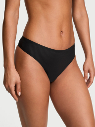 Гладкі трусики тонг Flex Victoria's Secret в смужку 1160277906 (Чорний S)