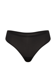 Гладкие трусики тонг Flex Victoria's Secret в полоску 1160215471 (Черный M)