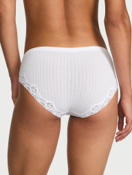 Жіночі трусики хіпхагери Victoria's Secret з мереживом 1160250483 (Білий S)