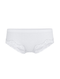Женские трусики хипхаггеры Victoria's Secret с кружевом 1160250483 (Белый S)