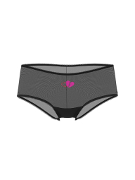 Женские трусики чики Victoria's Secret Pink с вышивкой 1160272199 (Черный M)