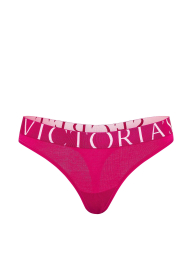 Трусики тонг Victoria's Secret с логотипом 1160344322 (Розовый L)